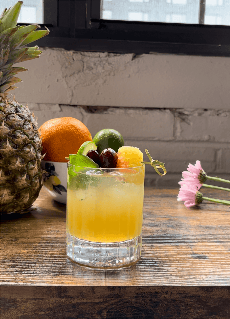 Pineapple Holy Basil Mai Tai