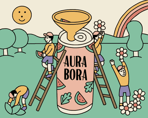 Animated GIF of harvesting Aura Bora herbs