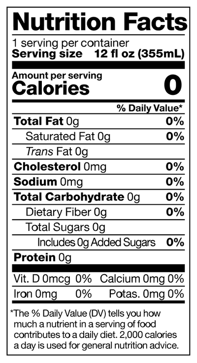 nutrition label