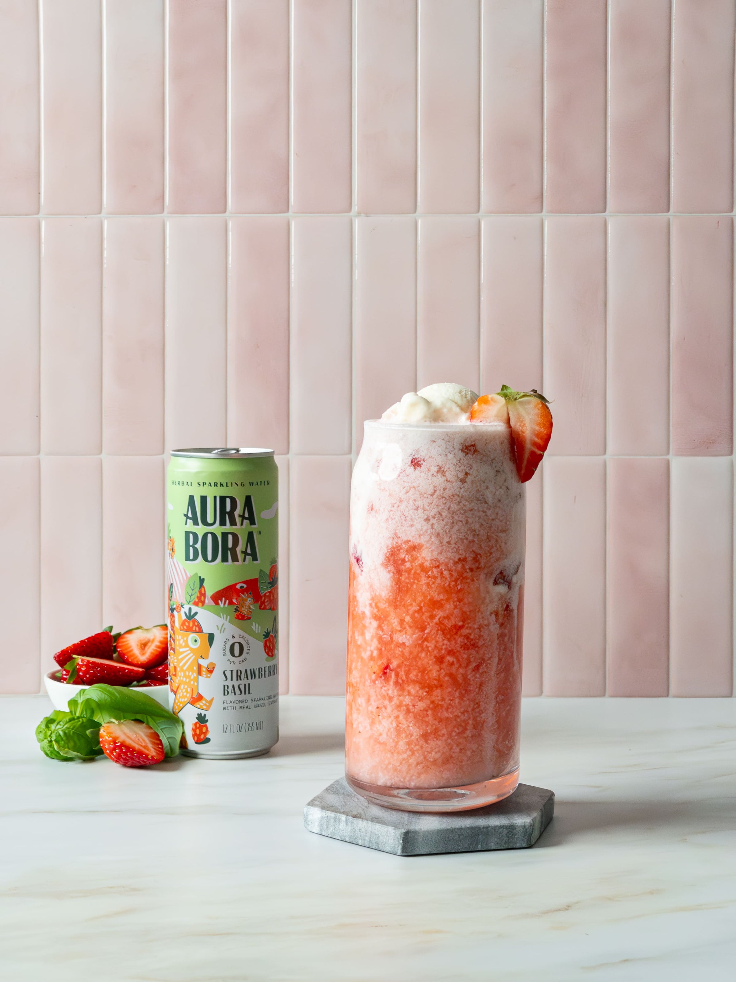 Strawberry Float Cocktail