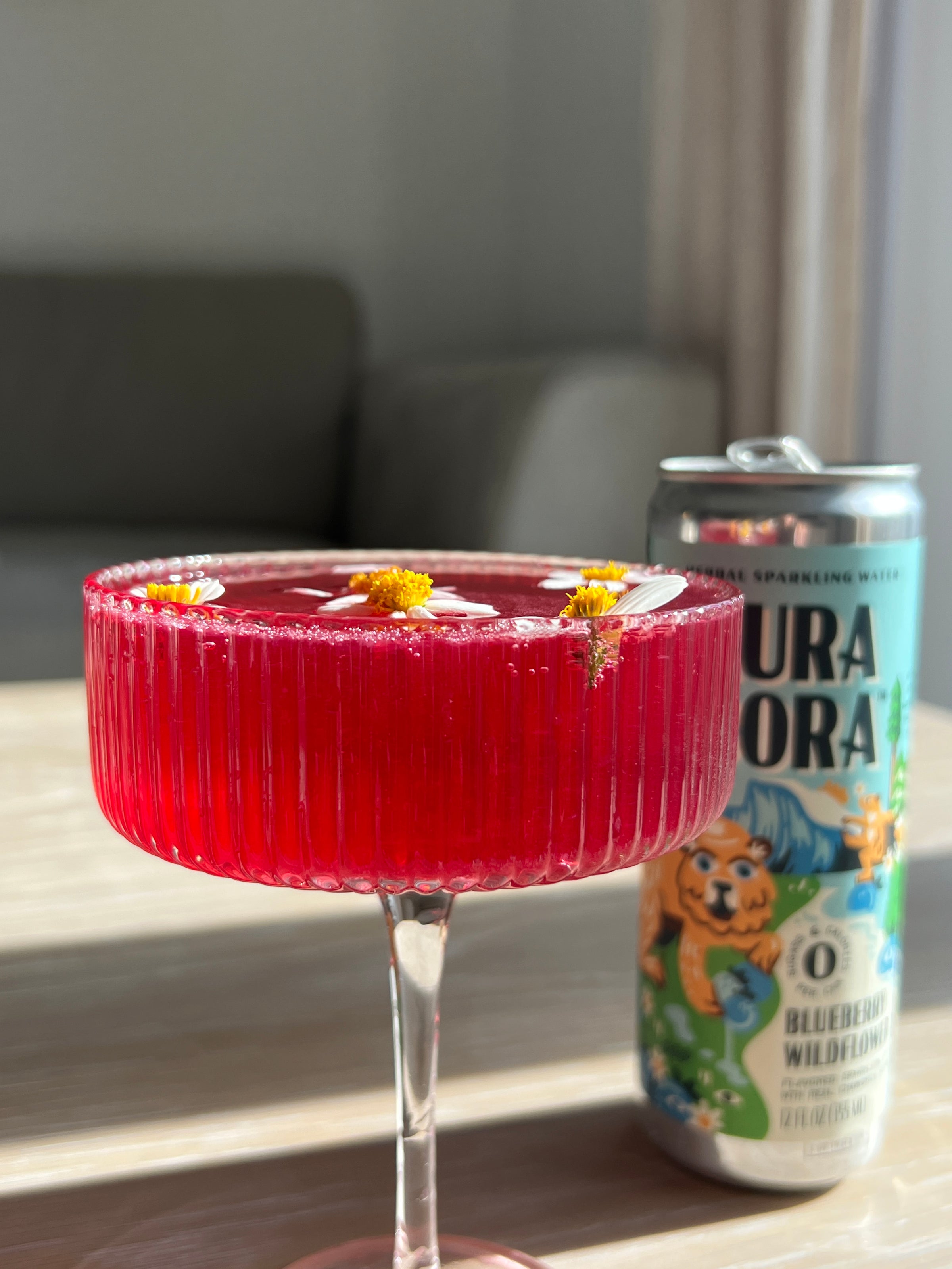 Blueberry Wildflower Fizz Mocktail